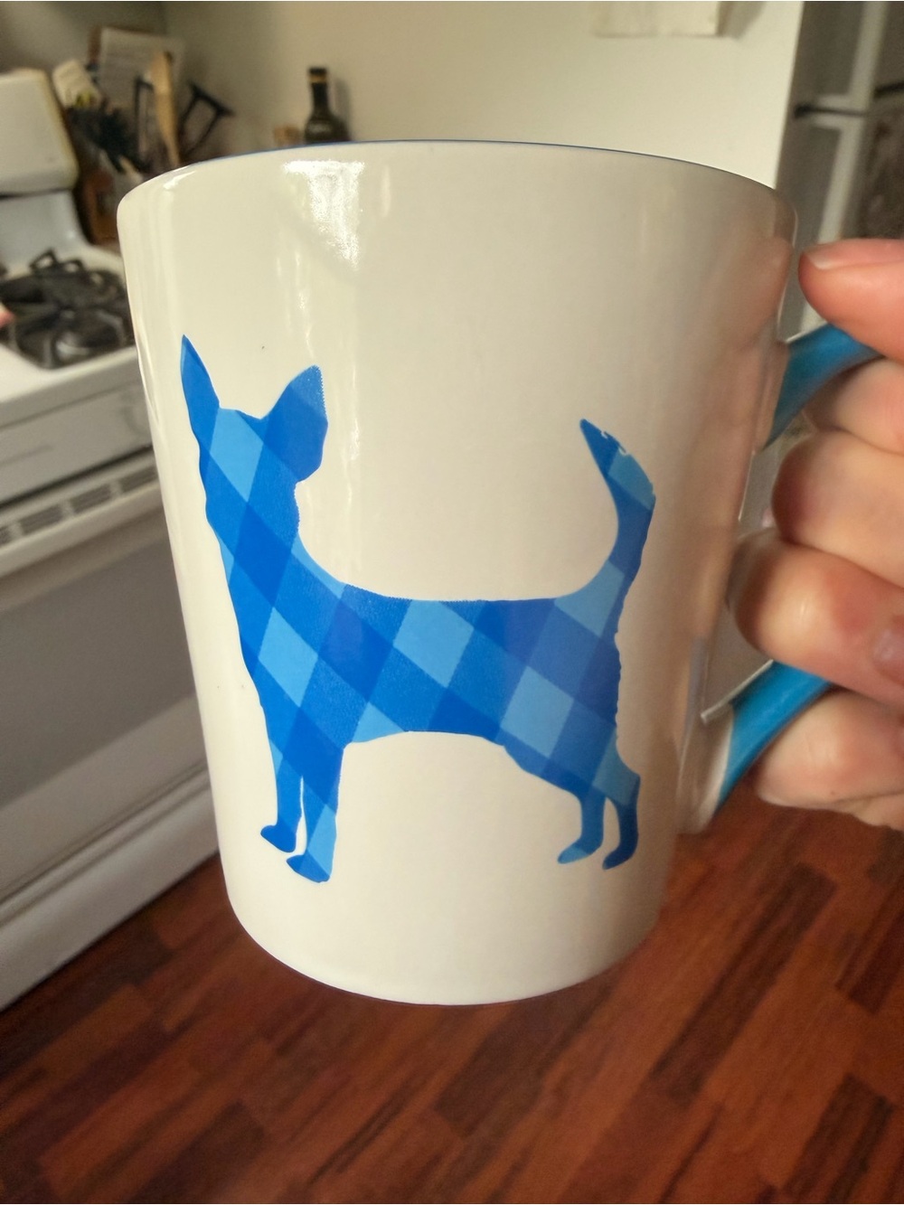 AKC Blue Plaid Chihuahua Ceramic Mug